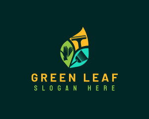 Eco Leaf Housekeeping logo design