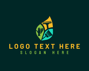 Glove - Eco Leaf Housekeeping logo design