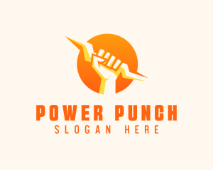 Fist Power Thunder logo design