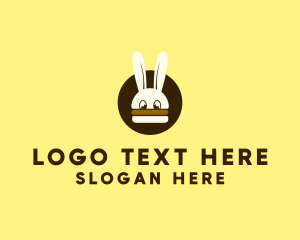 Bunny - Rabbit Burger Bun logo design