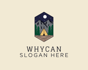 Mountaineer - Mountain Campground Scenery logo design