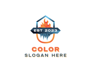Ice - Fire Ice Air Conditioning logo design