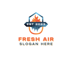 Fire Ice Air Conditioning logo design