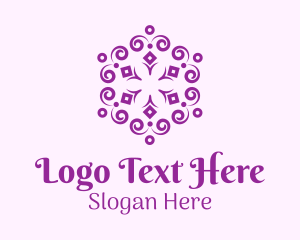 Flower - Purple Mandala Pattern logo design
