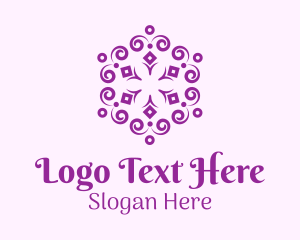 Orange And Purple - Purple Mandala Pattern logo design