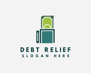 Debt - Cash Money Wallet logo design