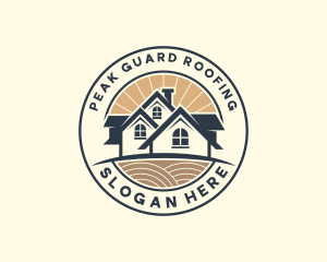 Home Roof Property logo design