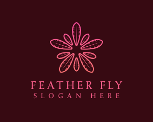 Pink Feather Wellness logo design