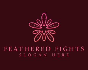 Pink Feather Wellness logo design