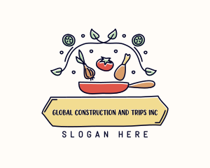 Pan Restaurant Cooking Logo