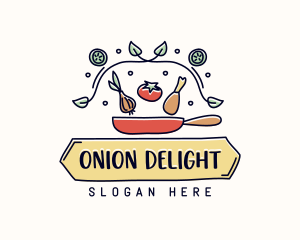 Onion - Pan Restaurant Cooking logo design