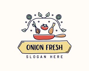 Onion - Pan Restaurant Cooking logo design
