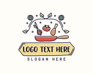 Pan Restaurant Cooking Logo