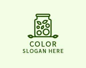 Vegan - Healthy Greens Jar logo design