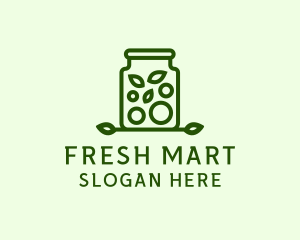 Supermarket - Healthy Greens Jar logo design