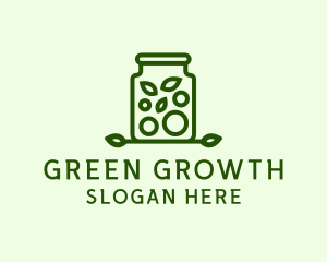 Healthy Greens Jar logo design