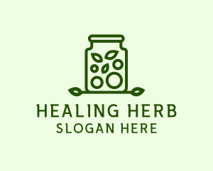 Healthy Greens Jar logo design