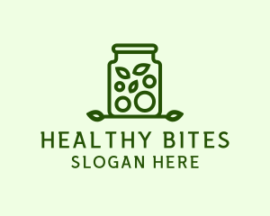 Healthy Greens Jar logo design