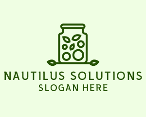 Healthy Greens Jar logo design