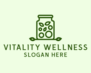 Healthy Greens Jar logo design