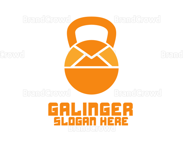 Orange Kettlebell Mail Logo