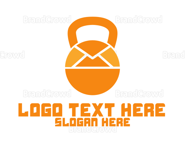 Orange Kettlebell Mail Logo