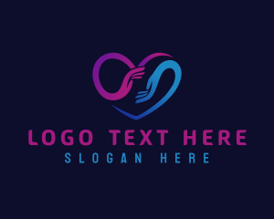 Social - Hand Heart Charity logo design