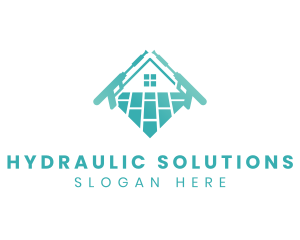 Hydraulic - Pressure Wash Floor Cleaning logo design