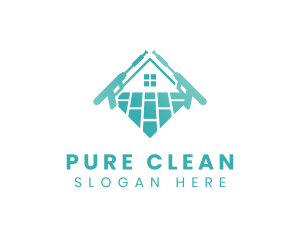 Pressure Wash Floor Cleaning logo design