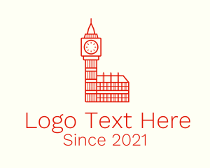 United Kingdom - Big Ben Building logo design