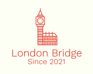 London - Big Ben Building logo design