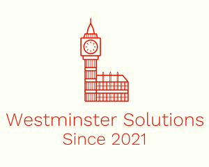 Westminster - Big Ben Building logo design