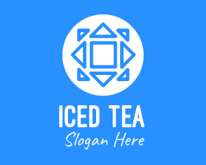 Winter Ice Snowflake logo design