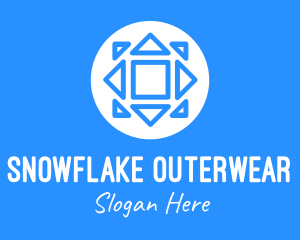 Winter Ice Snowflake logo design