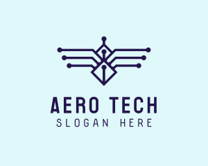 Digital Tech Wings logo design