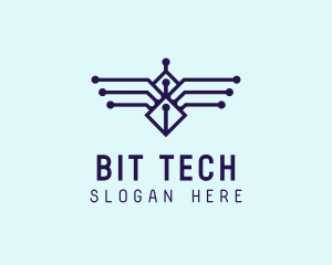 Digital Tech Wings logo design