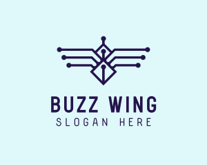 Digital Tech Wings logo design