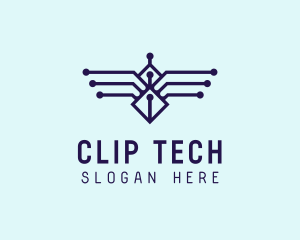 Digital Tech Wings logo design