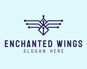 Digital Tech Wings logo design