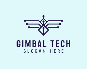 Digital Tech Wings logo design