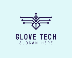 Digital Tech Wings logo design