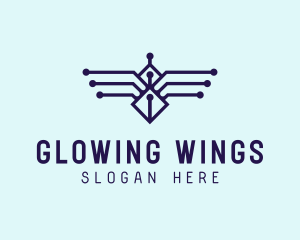 Digital Tech Wings logo design