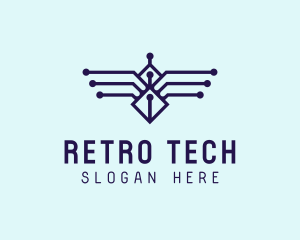 Digital Tech Wings logo design