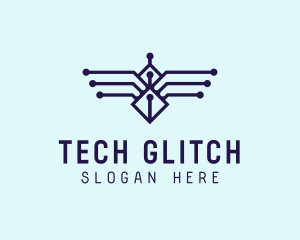 Digital Tech Wings logo design