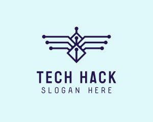 Digital Tech Wings logo design