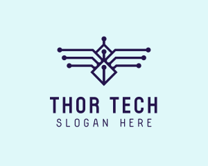 Digital Tech Wings logo design