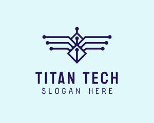 Digital Tech Wings logo design