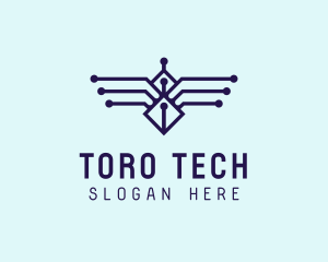 Digital Tech Wings logo design