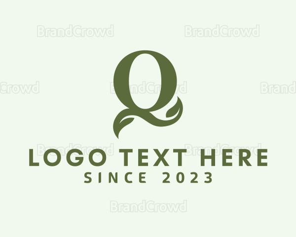 Organic Boutique Letter Q Logo