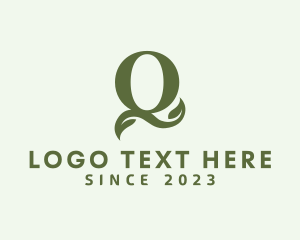 Vine - Organic Boutique Letter Q logo design